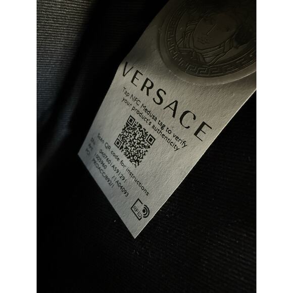 Versace Virtus Top Handle In Versace Blue - Picture 10 of 10